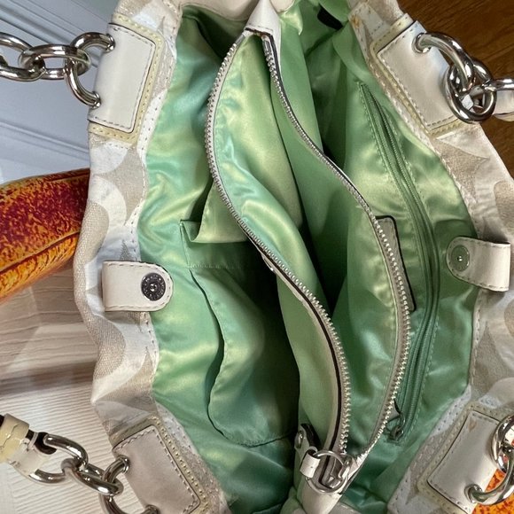 Cream Colored Coach Purse - Picture 11 of 14